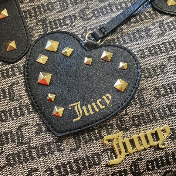 💋✨ Juicy Couture “All Out Of Love” Logo Satchel — GLAM & NWT 🖤🌟 - Picture 4 of 6